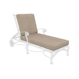 O.W. Lee Orleans D Chaise Lounge Replacement Cushion - 1 Seat 1 Back