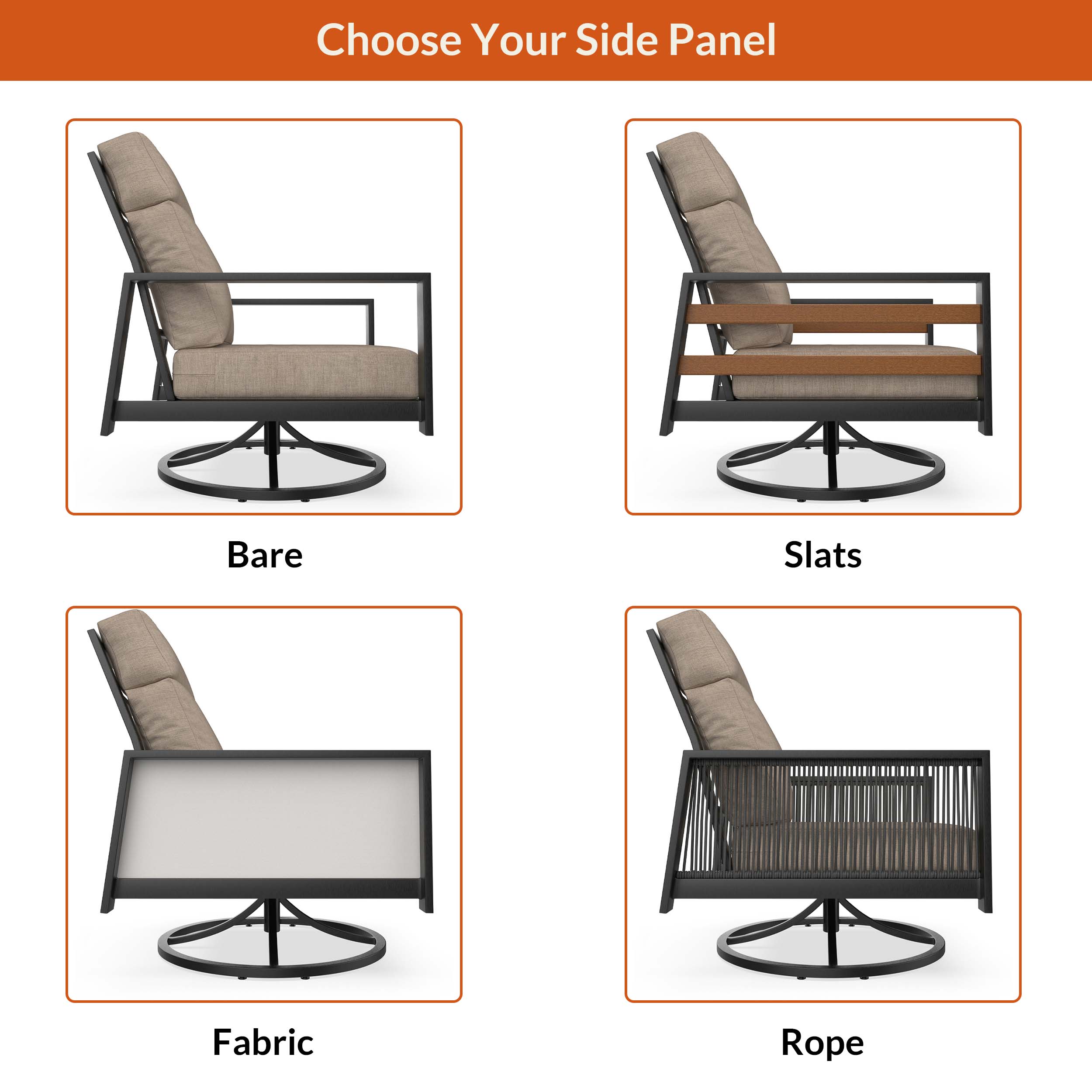 Windsor Swivel Rocking Chair for Patio | Relax in Motion | PatioHQ