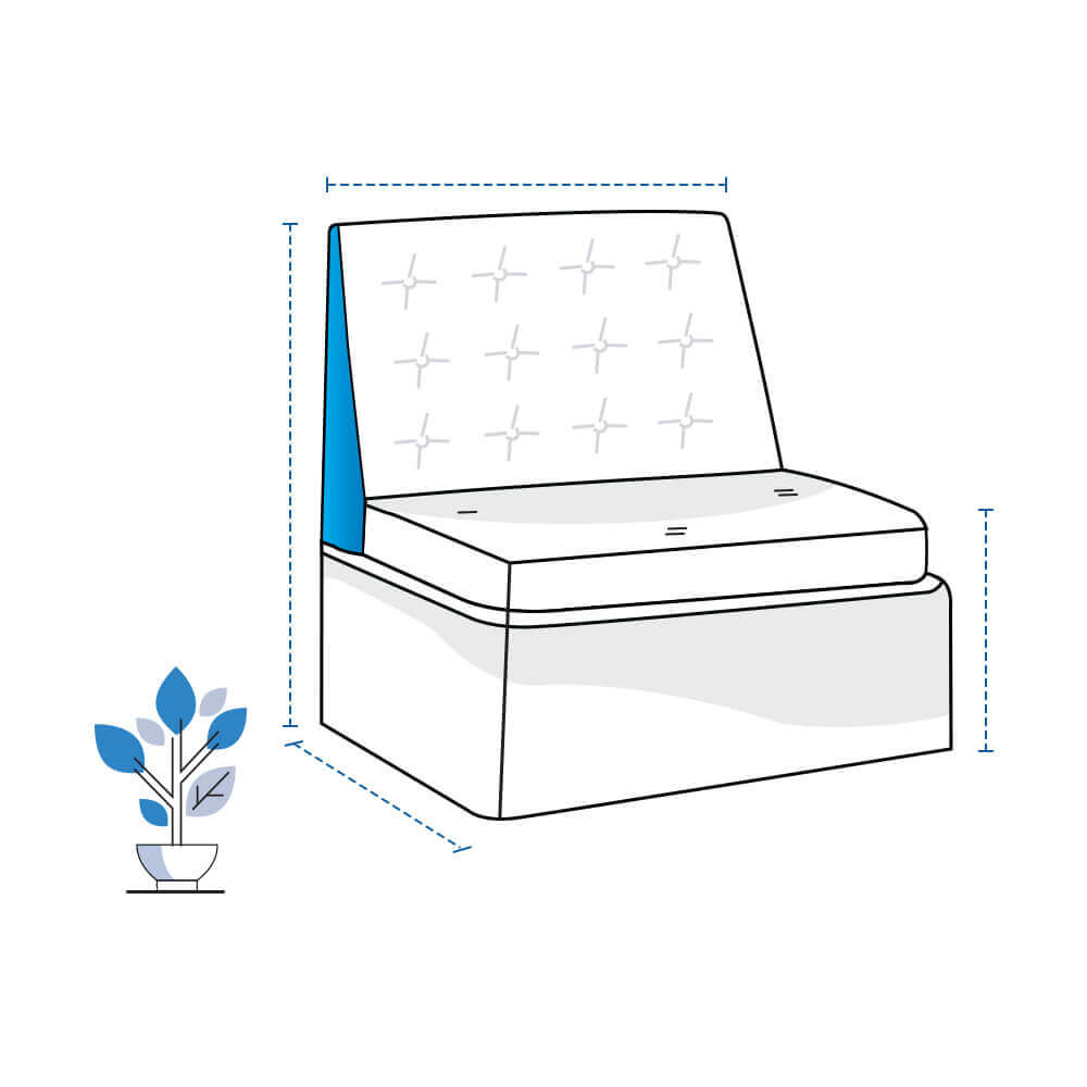 Modular Club Tuxedo Chair Custom Covers