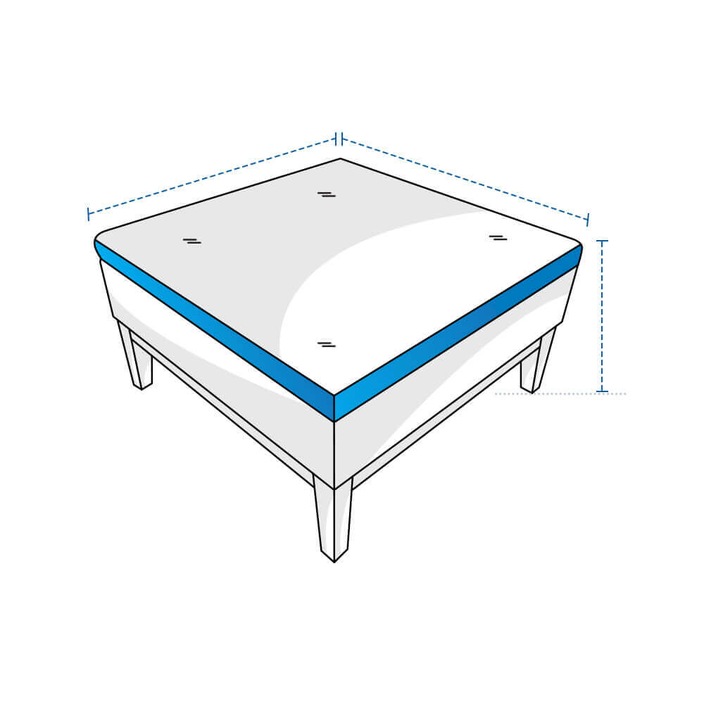 Custom Square Ottoman Covers