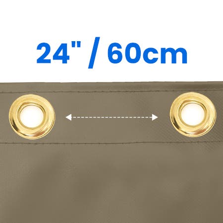 Grommets Spaced Approximately @ 24