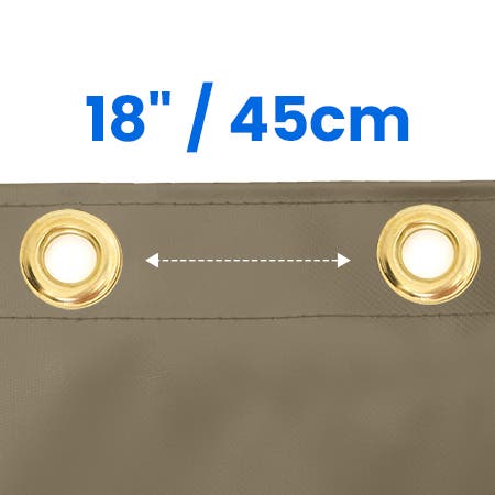 Grommets Spaced Approximately @ 18